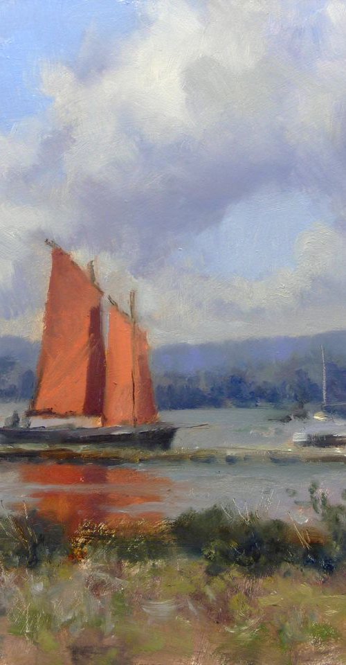 Red Sailboat by Pascal Giroud