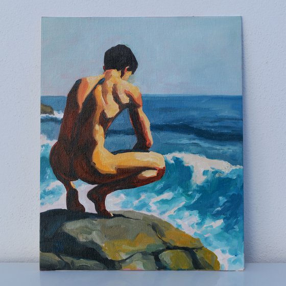 Seaside Reflection - Male Nude