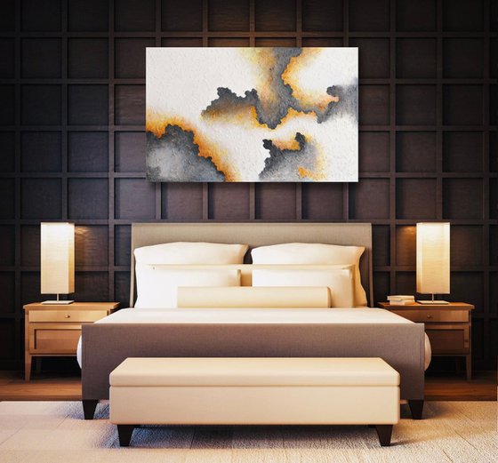 Large Abstract Acrylic Painting Esy-Floresy 120×75 cm