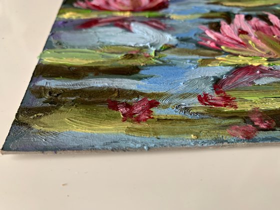 Pond with water lilies.