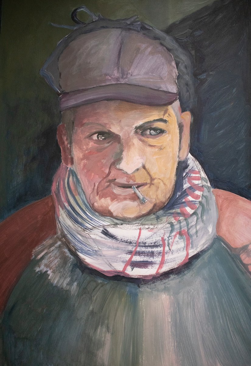 Portrait of a farmer by Rene Goorman