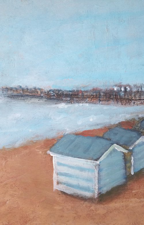 Beach huts by Rosalind Roberts