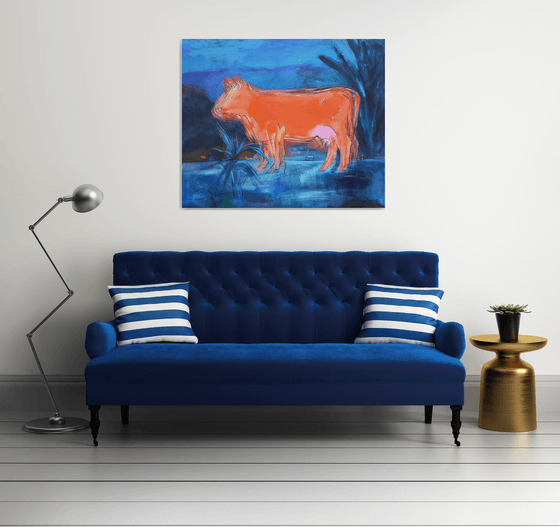 The Orange Ghost Cow