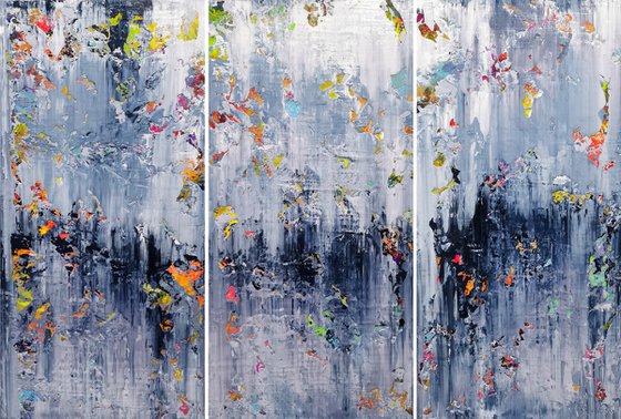 150x100cm. / Abstract triptych / Abstract 1249