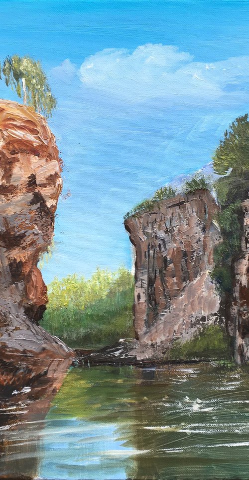 Landscape with rocks by Elena Sokolova