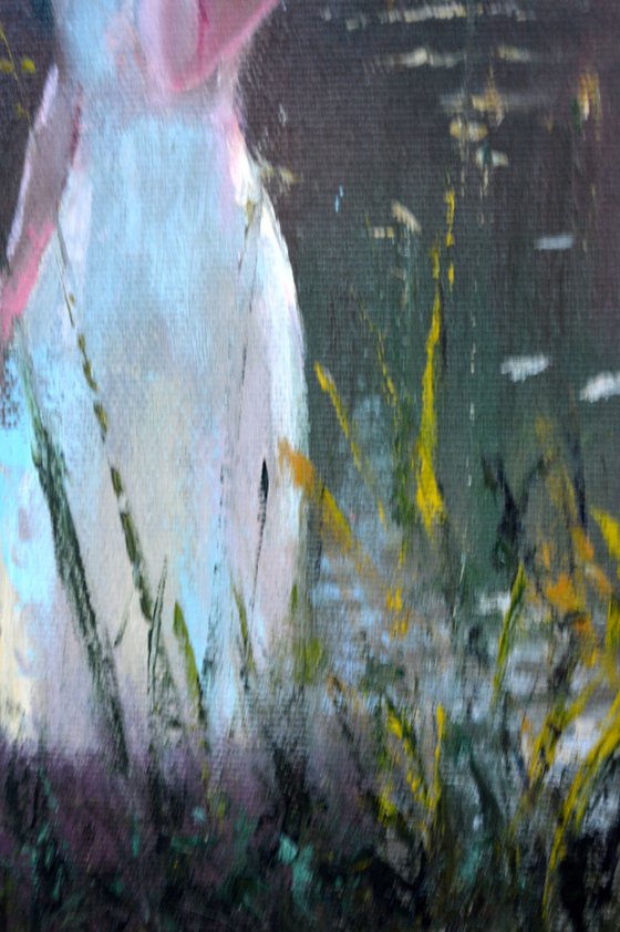 Sun-Kissed Harmony.  Miniature Figurative Oil