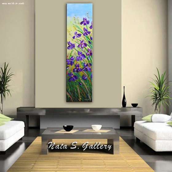 Blossom Irises - Original Textured Flowers Painting