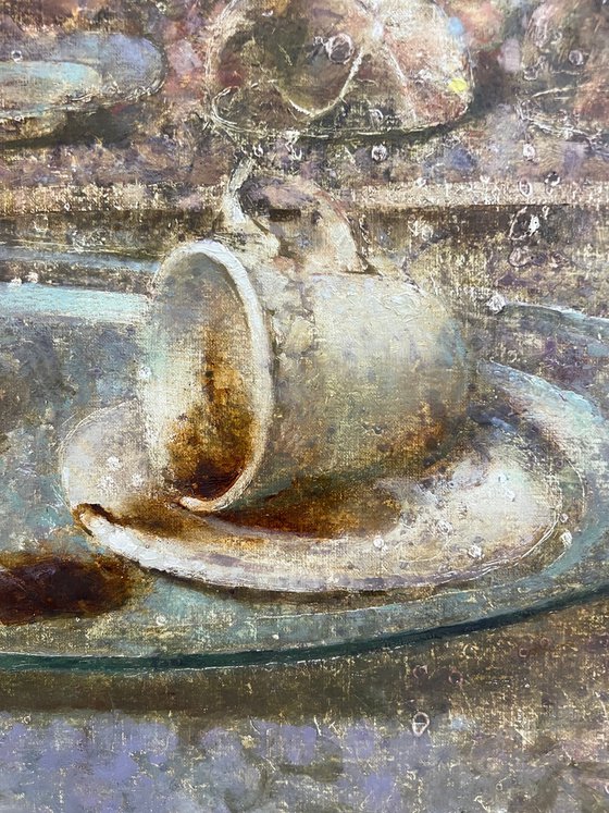 Earthy chocolate still life