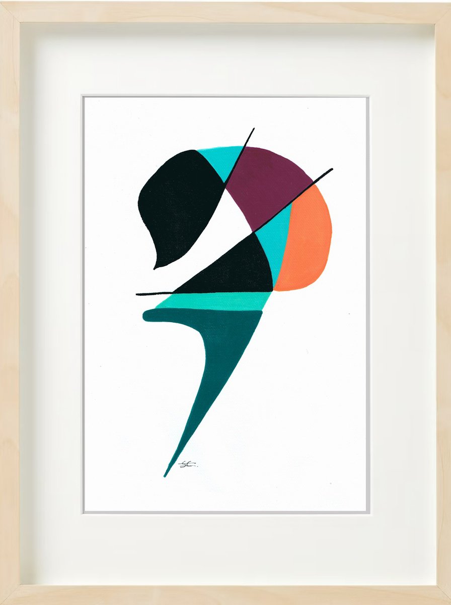 Abstract Acrylic Painting By Carla Sa Fernandes, 13 X 17, Ss19.S1, Original Artwork