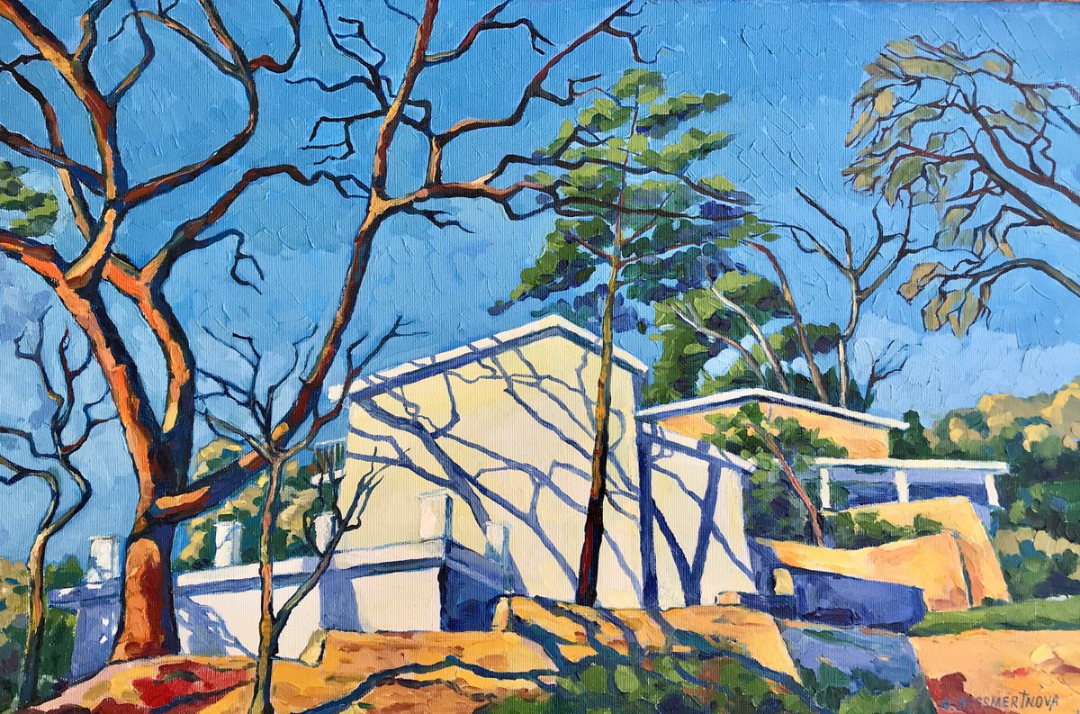 Expressive Oil Painting , Shadows On The White By Natalia Bessmertnova, 24 X 16, Artwork For Sale On Artfinder