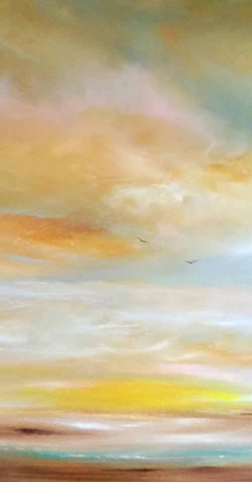 A Gentle Start to the Day  - Art, Clouds, dawn, sunrise by Mel Graham