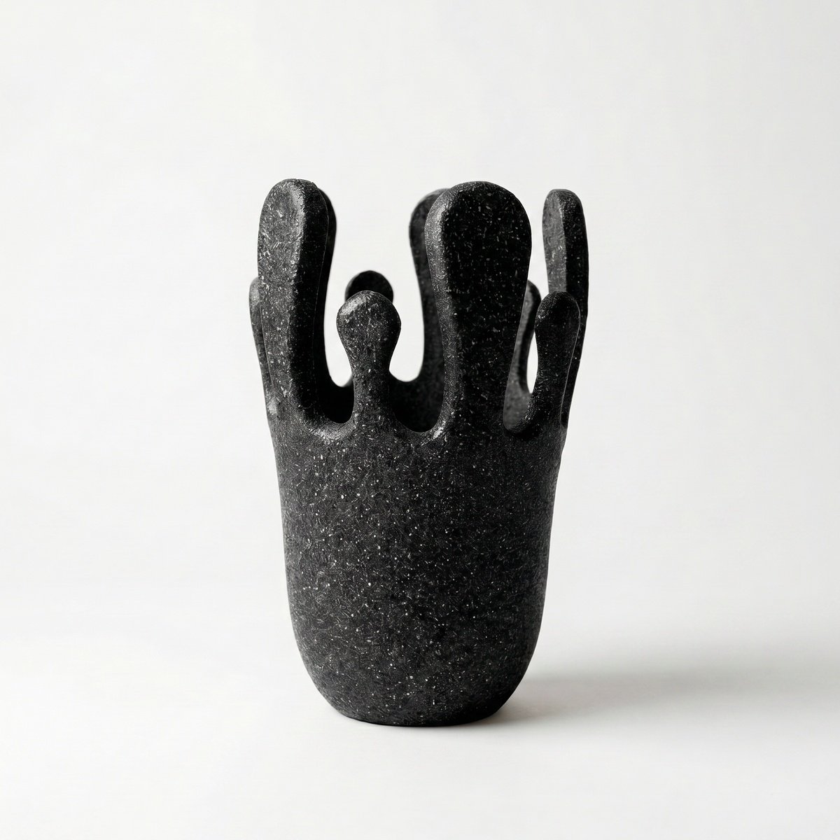 Crown Vase Black Stone By Shadia Sabagh, 5 X 9, Artwork For Sale On Artfinder