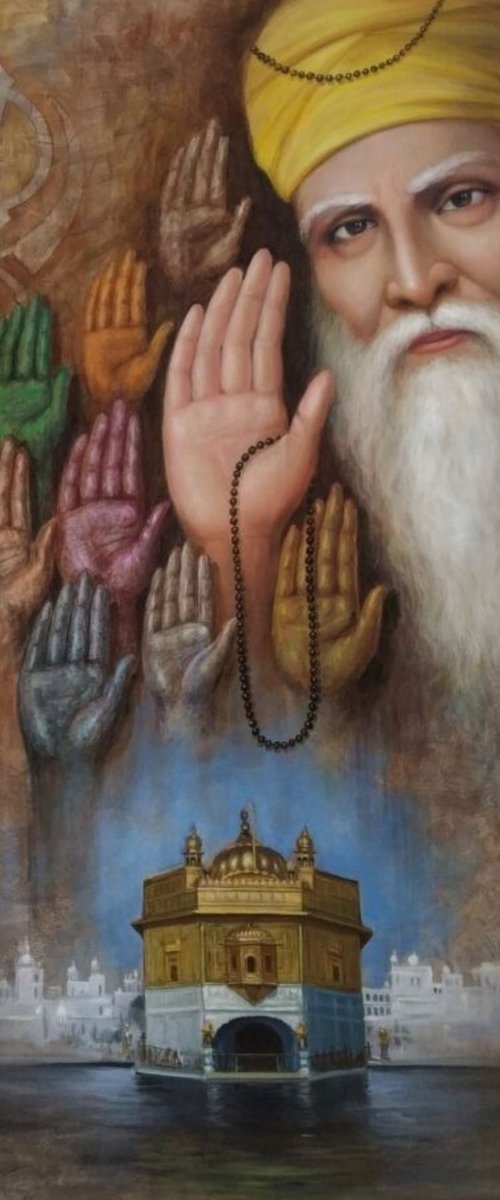 The Blessings of 10 Sage’s | Oil Painting By Hari Om Singh by Hariom Hitesh Singh