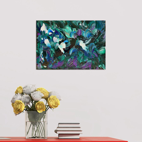 Into the green - free shipping - palette knife