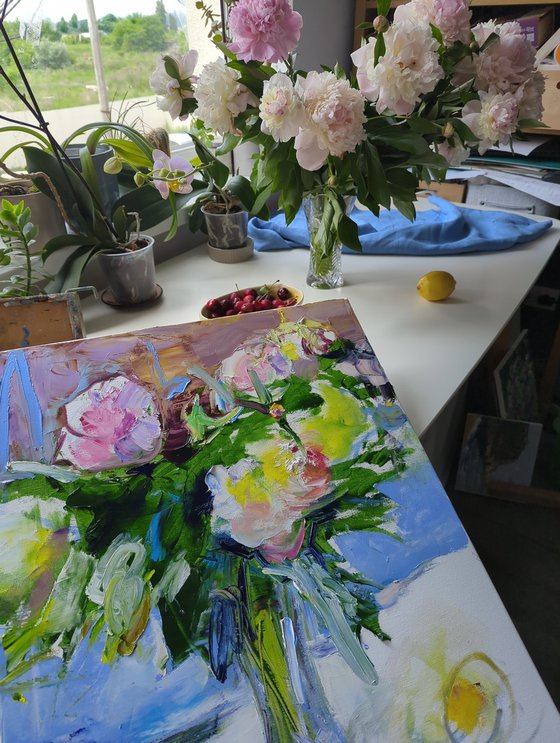 Morning Glow. Peonies