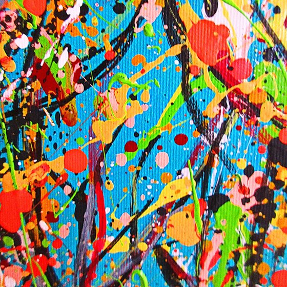 COLORFUL  FOREST,  Pollock inspired