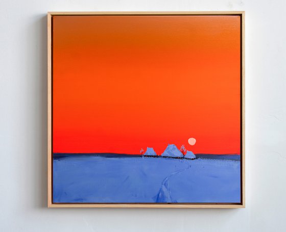 Orange Winter sunset