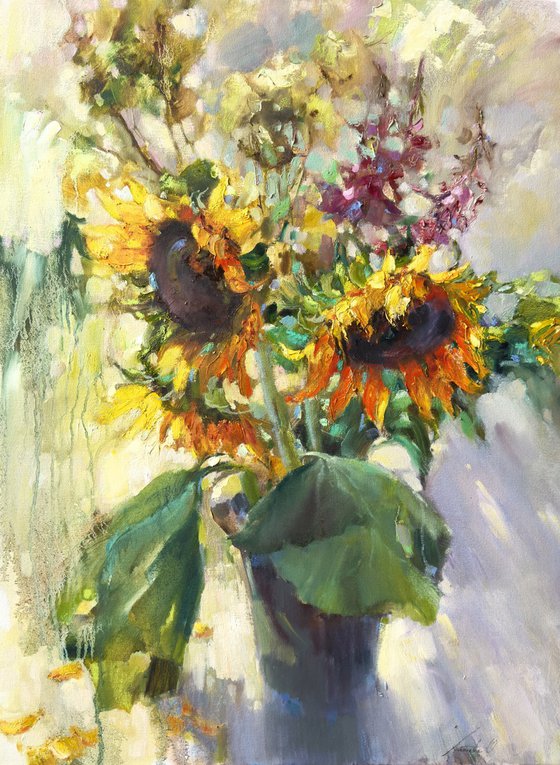 Sunflower blossoms