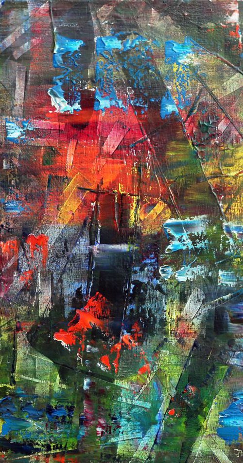 "Breakthrough" - FREE SHIPPING to the USA - Original PMS Oil Painting On Canvas - 30 x 24 inches by Preston M. Smith (PMS)