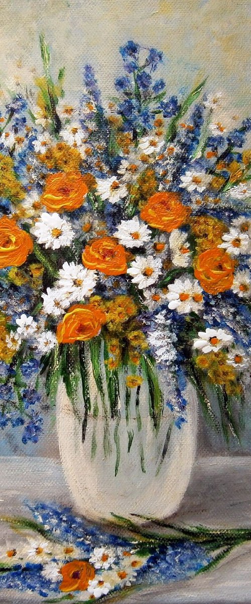 Bouquet of meadow flowers 3 by Emília Urbaníková