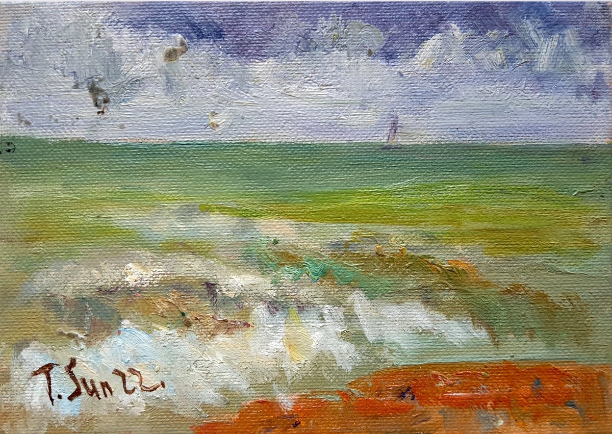 Hove Seafront By Tanya Sun, 7 X 5, Artwork For Sale On Artfinder