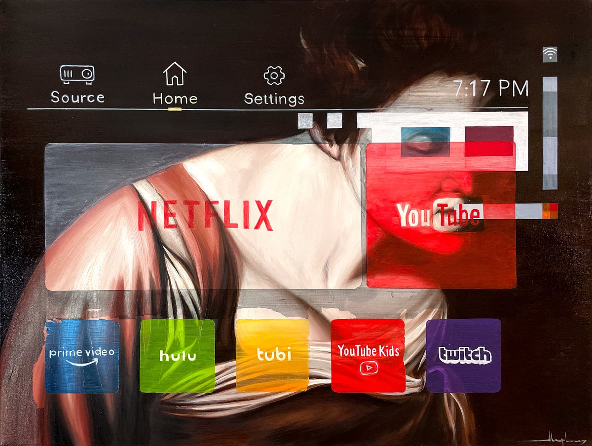 Surrealistic Portrait Oil Painting By Alex Nizovsky, 40 X 30, Untitled 10202021, Original Artwork