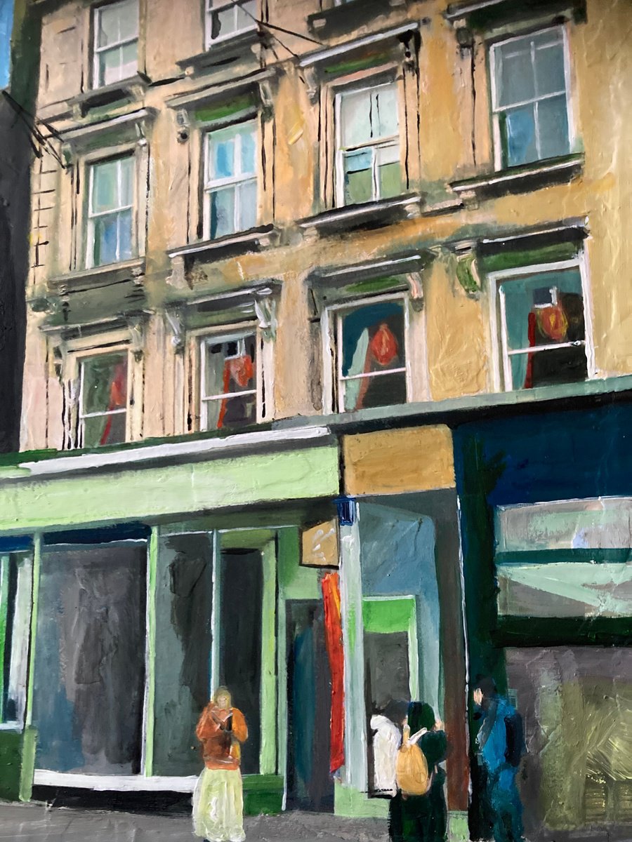 Photorealistic Cityscapes Acrylic Painting By Andrew Reid Wildman, 10 X 12, Edinburgh, West End, Original Artwork
