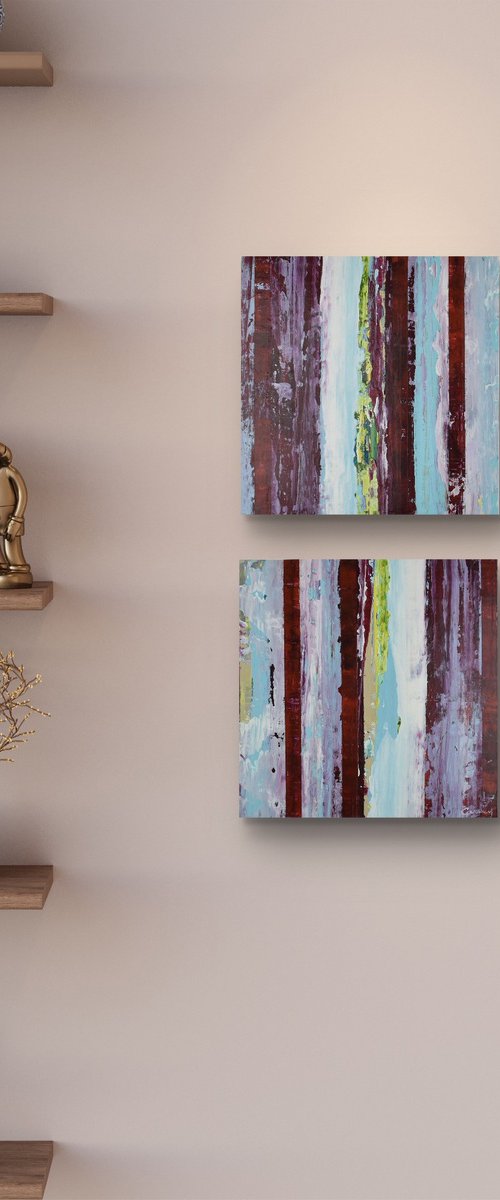 Aqua 20 (Diptych) by Lisa Carney