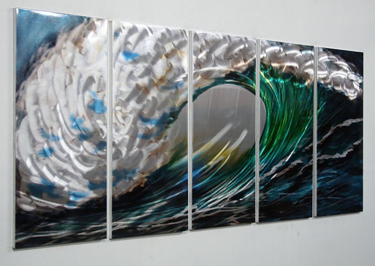 Abstract Painting By Dong Su, 64 X 25, Wave Symphony, Original Artwork