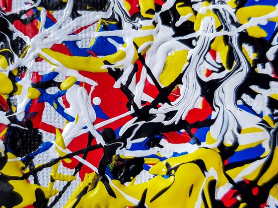 - Magic lanterns - Abstract expressionism JACKSON POLLOCK style enamel on canvas