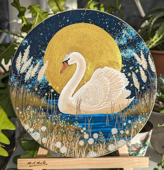 Whimsical Fairytale Painting, The Swan Princess