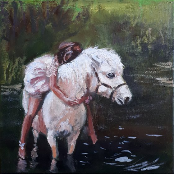 WALK WITH FRIEND II /  ORIGINAL OIL PAINTING