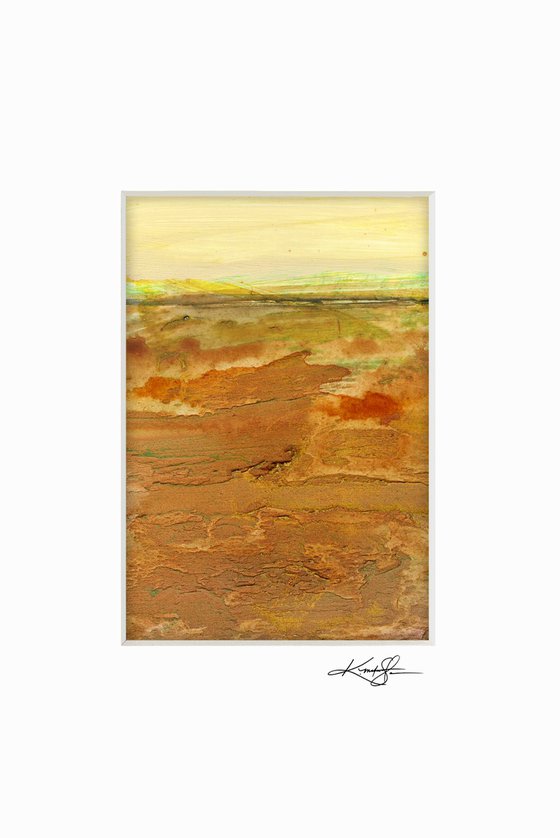 Mystical Land Collection 7 - 3 Textural Landscape Paintings by Kathy Morton Stanion