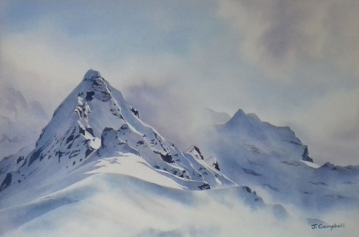 Above Wengen, Swiss Alps. by John Campbell