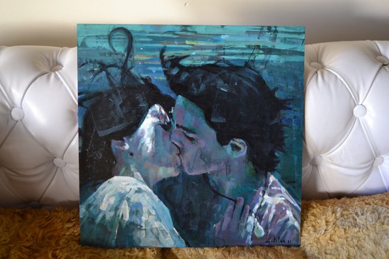 Kissing underwater