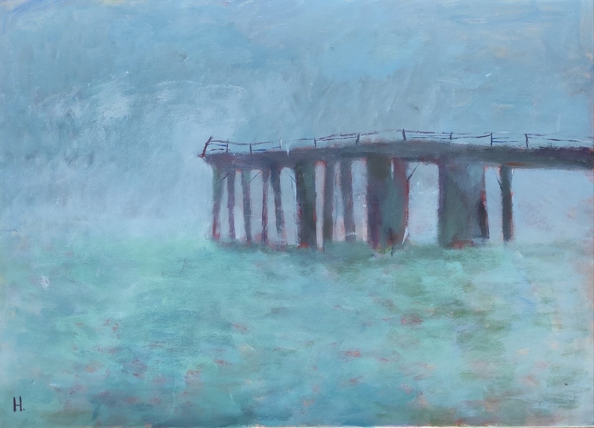 Pier on the Black Sea by Natasha Voronchikhina