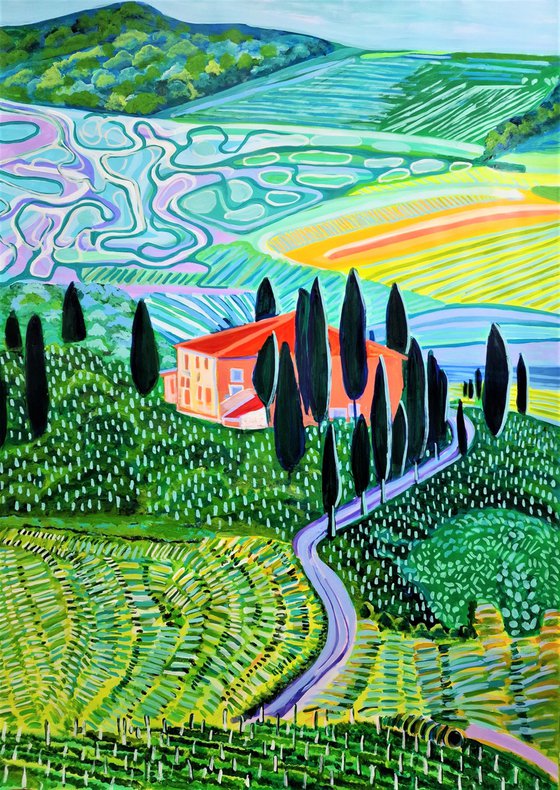 Landscape of Tuscany No2 / 96,5 x 68,2 cm