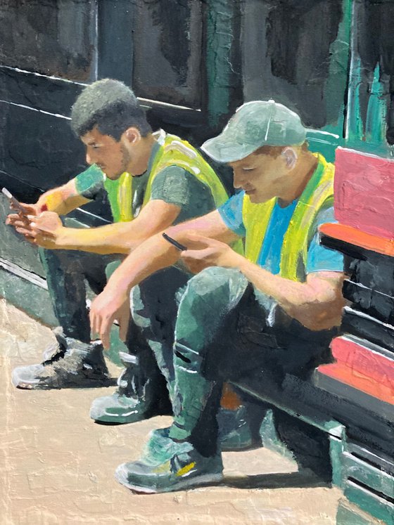 Guys Taking A Break In The Sun