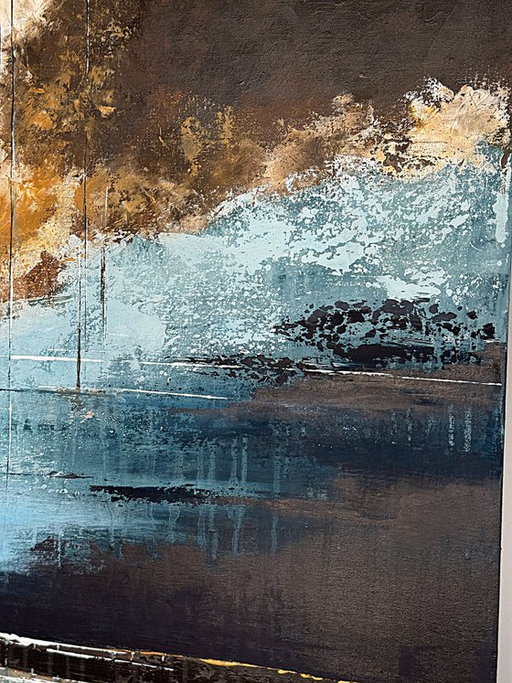 Silent Drift of Light-blue landscape