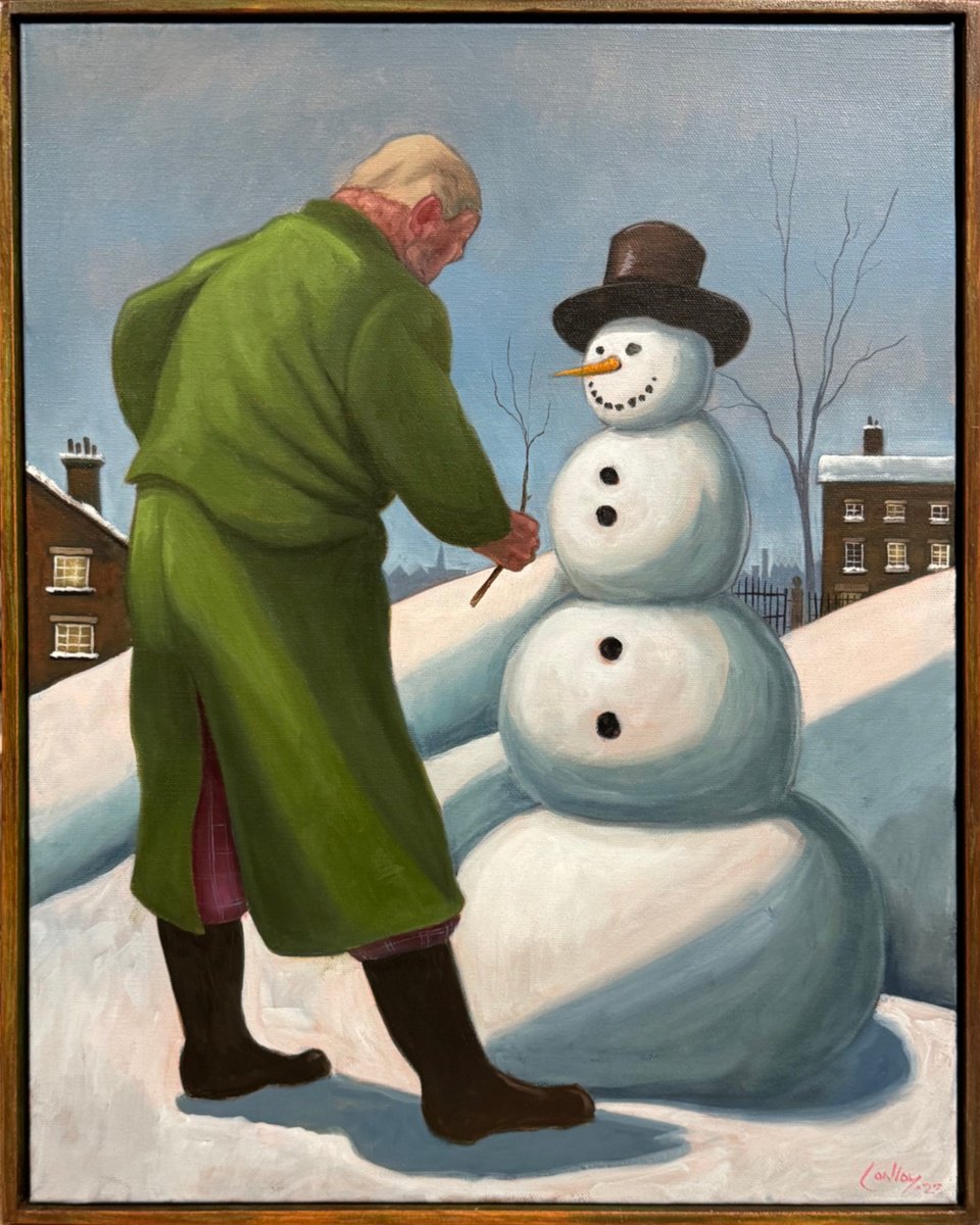 Expressive Portrait Oil Painting By Pete Conroy, 17 X 20", When The Big Kids Come Out To Play, Original Artwork