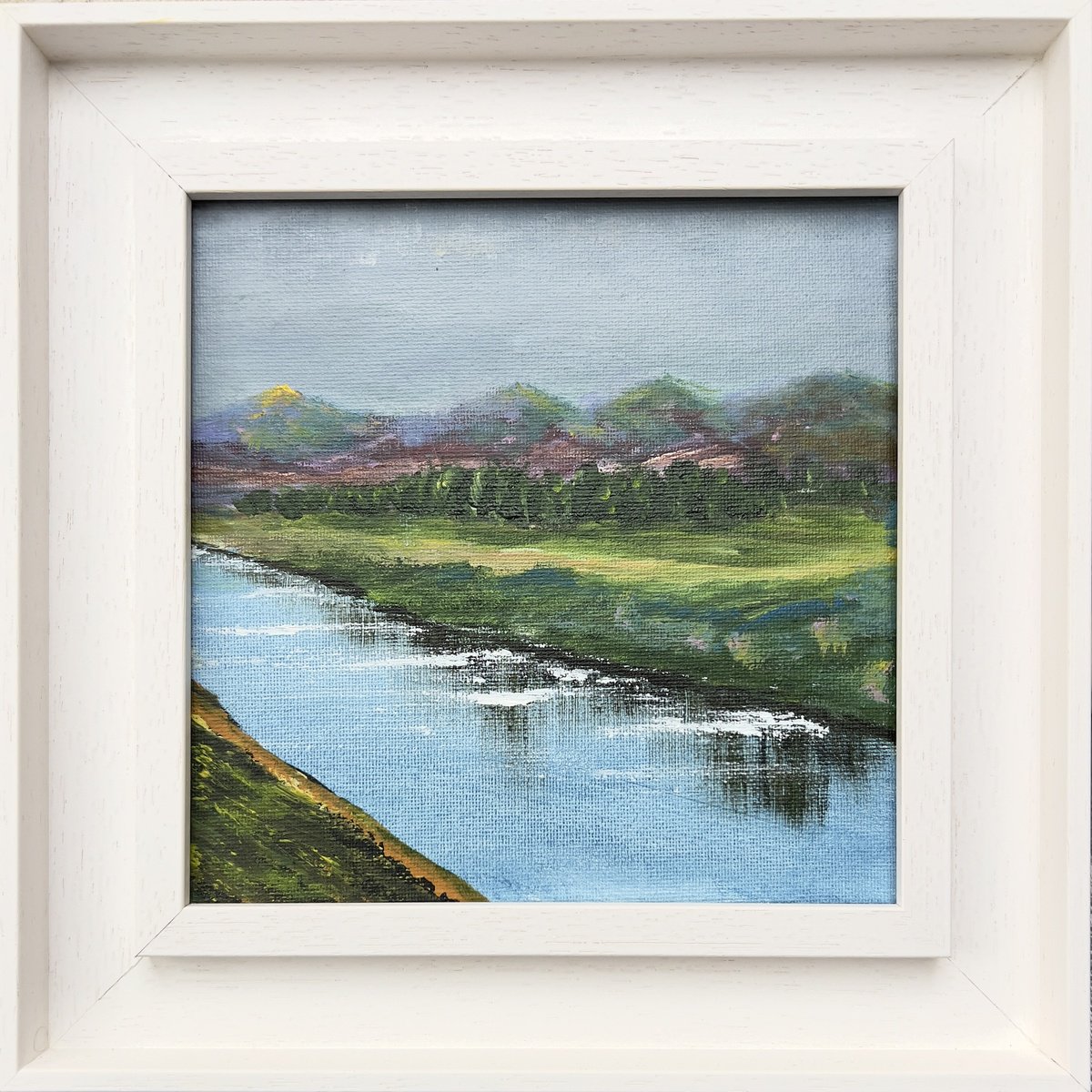 Impressionistic Landscape Acrylic Painting By Km Arts, 11 X 11", The Magic Of Scotland, Original Artwork