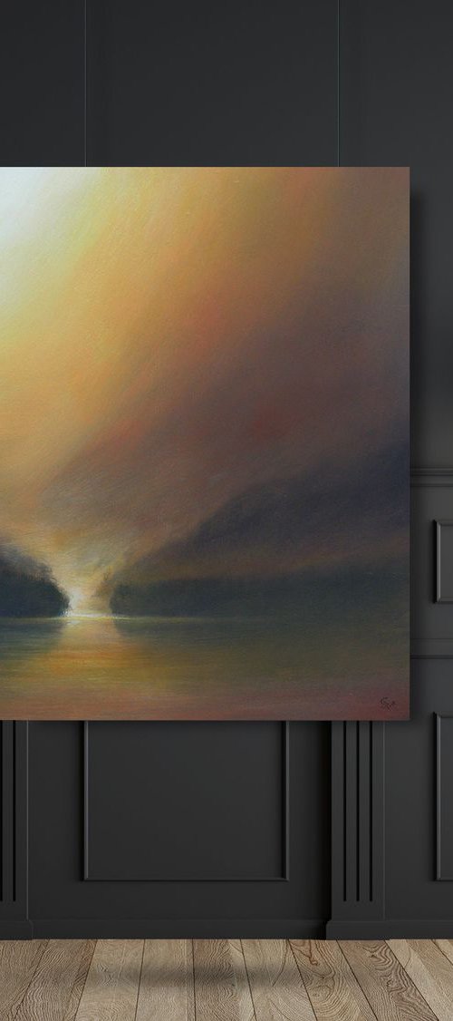 "Left Outside Alone"  SPECIAL PRICE!!! Large Painting W80xH80cm by Ivan  Grozdanovski