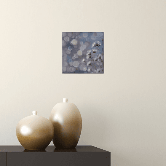 Soft Violet Floral Bokeh Light Painting