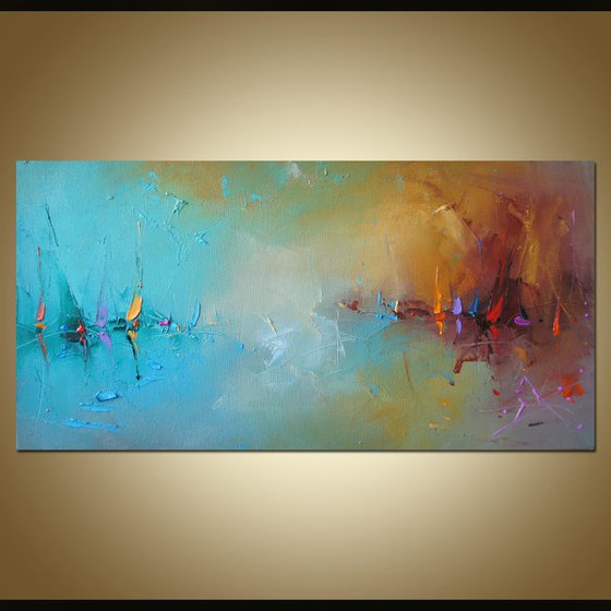 Colors In the sea, Abstract Seascape painting