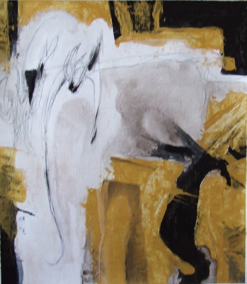 Abstract Oil Painting By Csaba Csendes, 13 X 15, Kifulladasig, Original Artwork