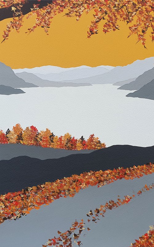 Golden leaves above Ullswater, The Lake District by Sam Martin