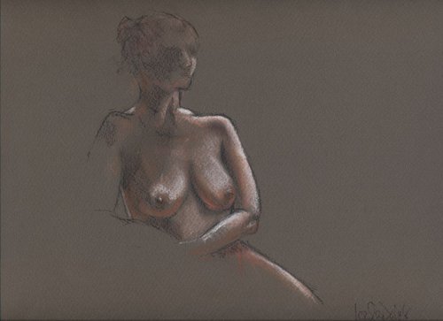 Poise - female nude by Louise Diggle