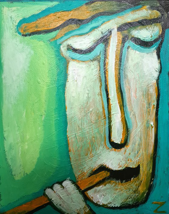 Fluit Musiek XIV  (24cm x 30cm x0.1cm)