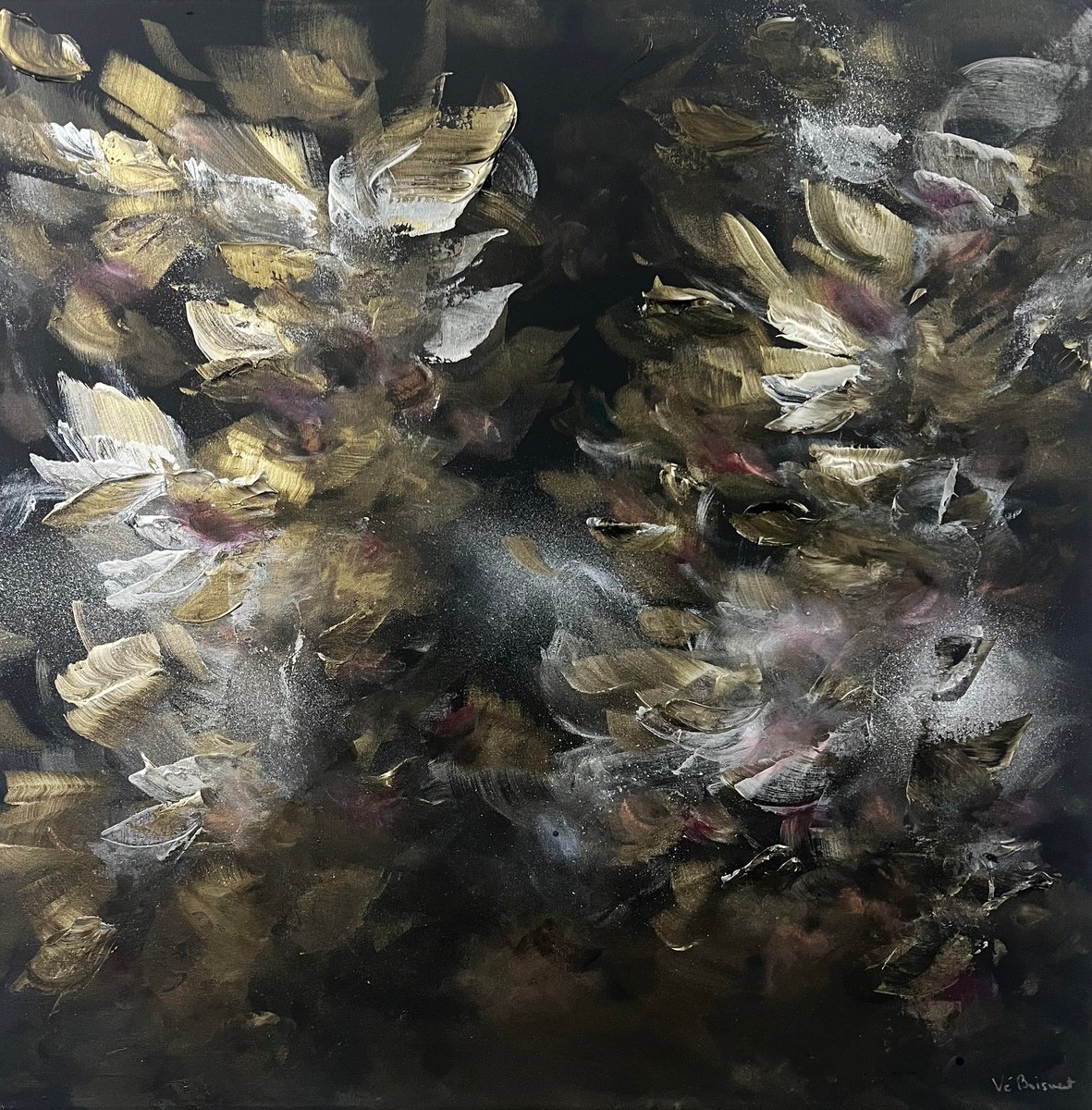 Abstract Acrylic Painting By Ve Boisvert, 30 X 30", Moonstone Diamond, Original Artwork