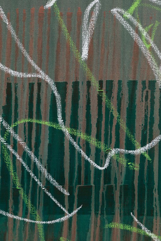 Monstera Double Shadows Green White